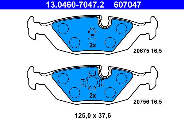 ATE 13.0460-7047.2 Brake pad set, disc brake