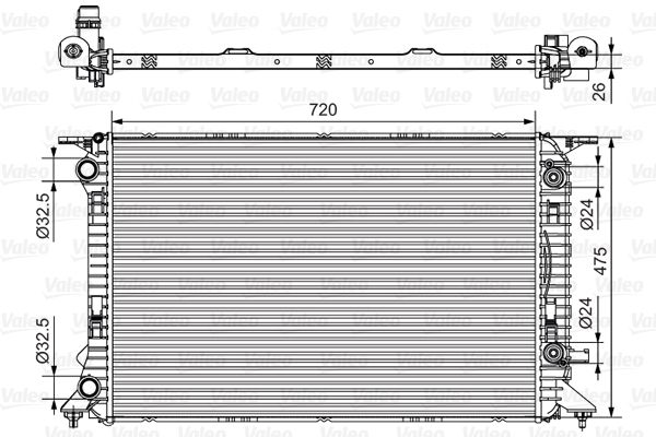 VALEO 735472 Radiator, engine cooling