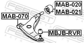 Mounting, control/trailing arm-1