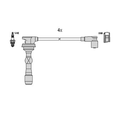 HÜCO 134118 Ignition cable kit