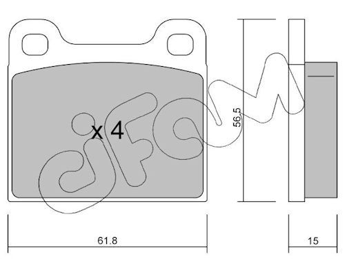 CIFAM 822-003-0 Brake pad set, disc brake