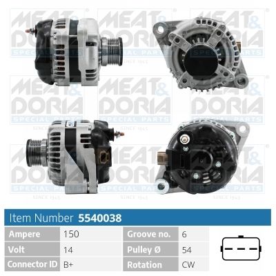 MEAT & DORIA 5540038 Alternator