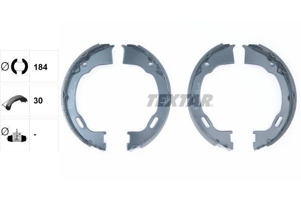 TEXTAR 91071500 Brake shoe set, parking brake