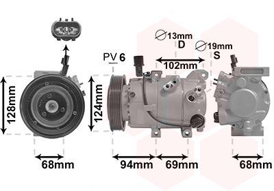 VAN WEZEL 8200K442 Compressor, air conditioning