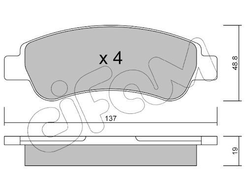 CIFAM 822-710-0 Brake pad set, disc brake