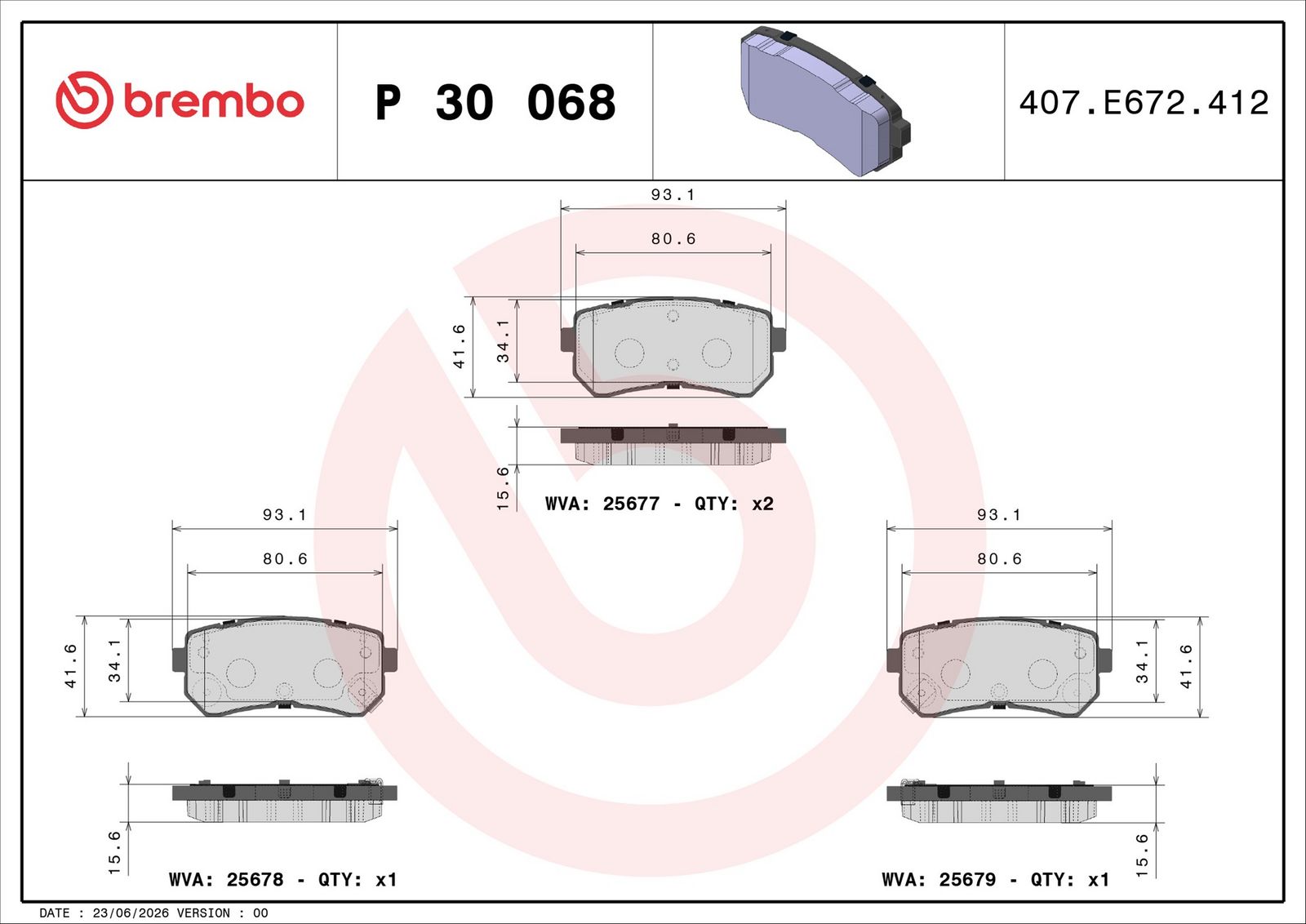 Brake Pad Set, disc brake-1