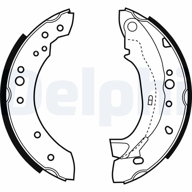 DELPHI LS1921 Brake shoe set