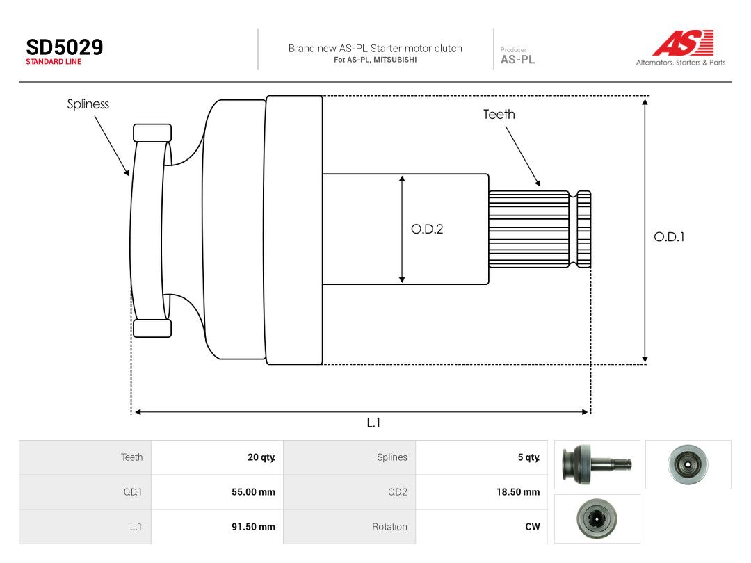 Pinion, starter-3