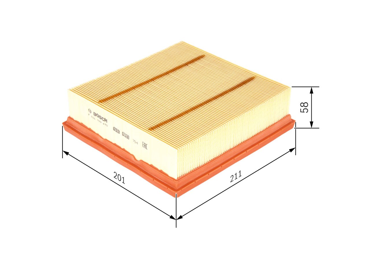 BOSCH F 026 400 498 Oro filtras
