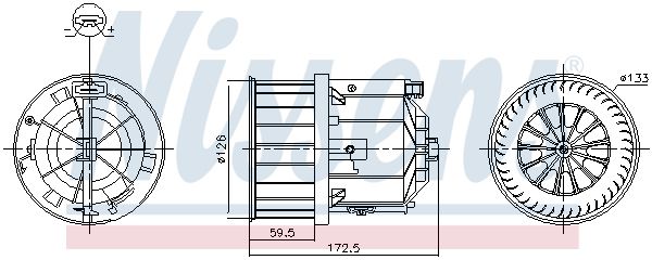 NISSENS 87632 Interior blower