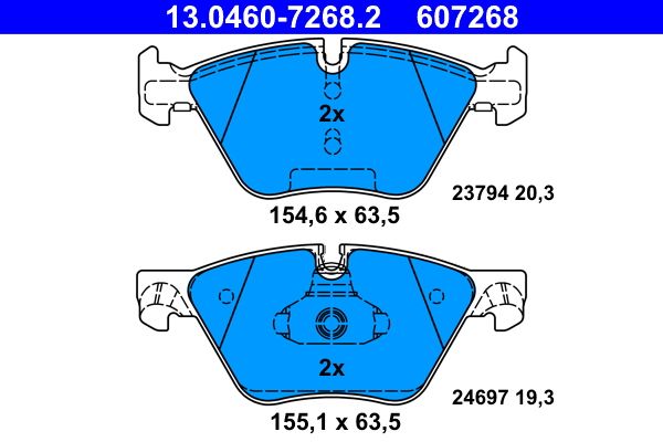 ATE 13.0460-7268.2 Brake pad set, disc brake