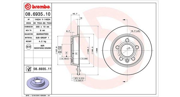 MAGNETI MARELLI 360406049200 Brake disc