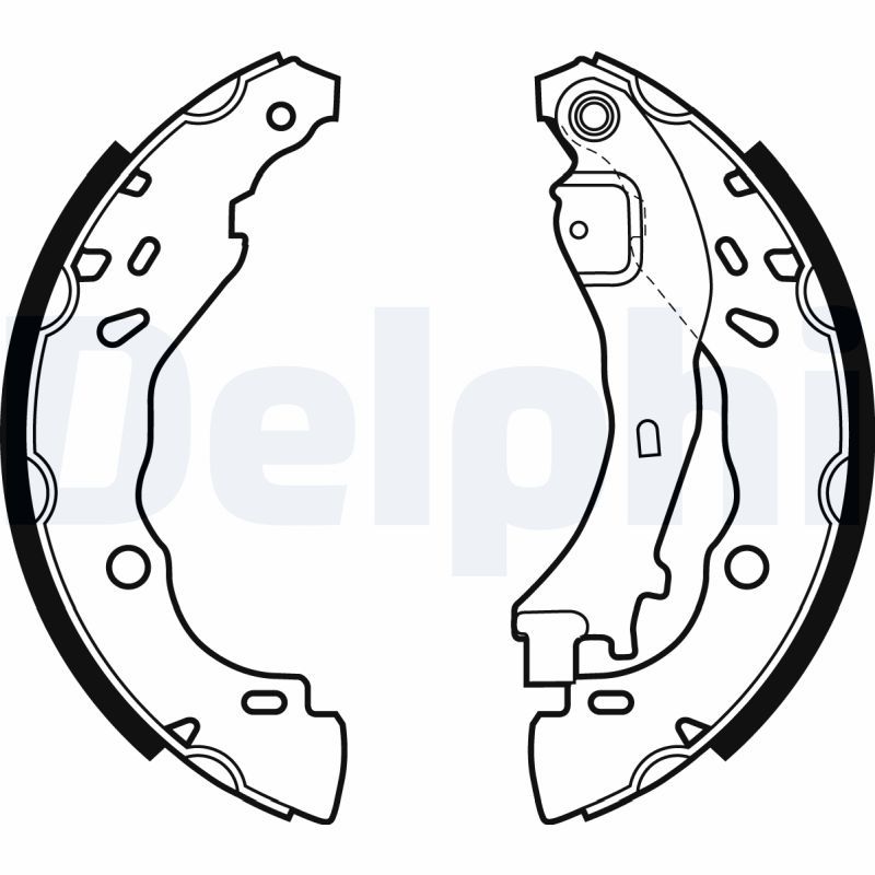 DELPHI LS1975 Brake shoe set