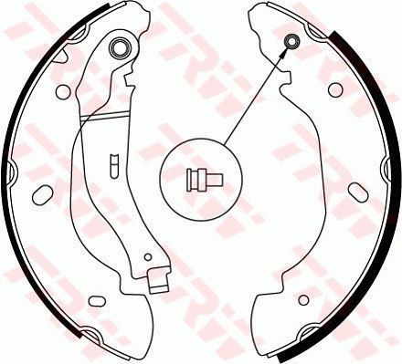 TRW GS8689 Brake shoe set