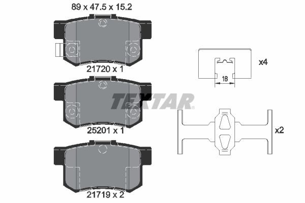 TEXTAR 2172001 Brake pad set, disc brake
