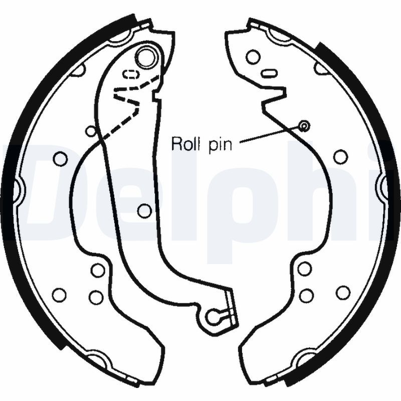 DELPHI LS1295 Brake shoe set