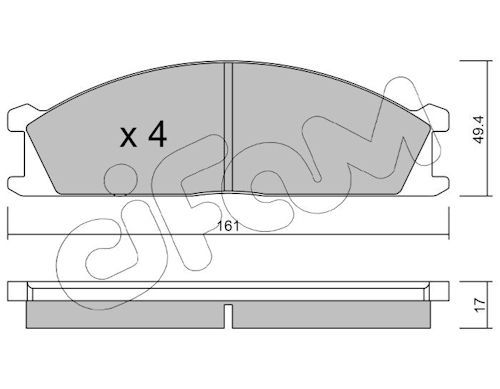 CIFAM 822-107-0 Brake pad set, disc brake