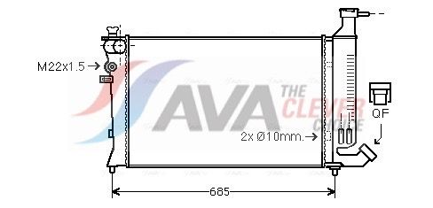 AVA CLEVER CHOICE PEA2136 Radiator, engine cooling