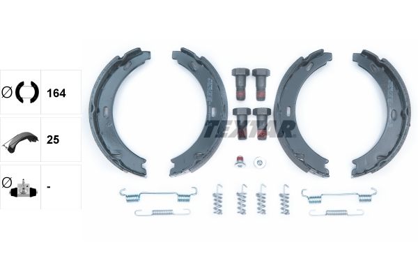 TEXTAR 91057200 Brake shoe set, parking brake