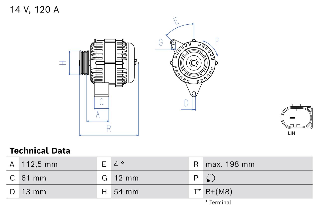 BOSCH 0 986 084 720 Alternator