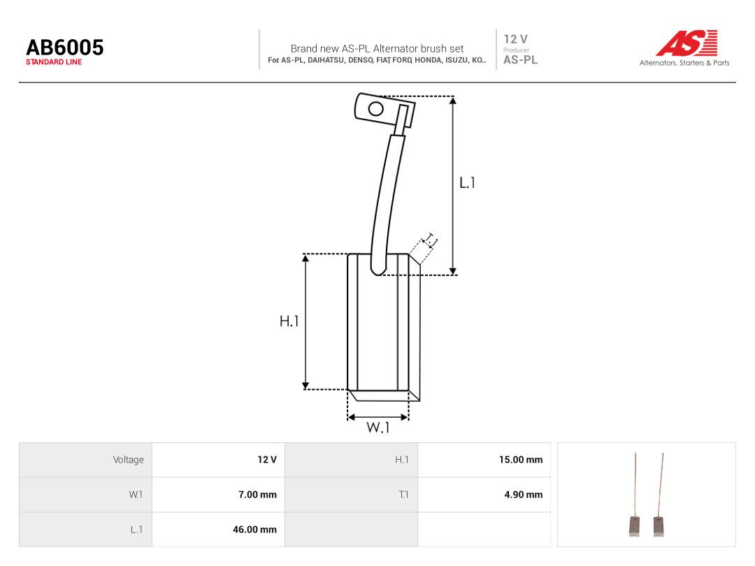 Carbon Brush, alternator-1