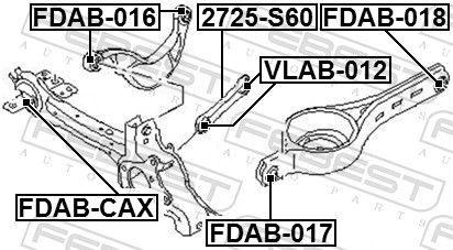 Mounting, control/trailing arm-1