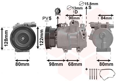 VAN WEZEL 8300K192 Compressor, air conditioning