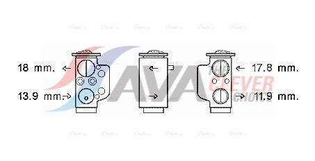 AVA CLEVER CHOICE VN1367 Expansion valve, air conditioning