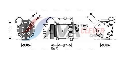 AVA CLEVER CHOICE PEAK036 Compressor, air conditioning