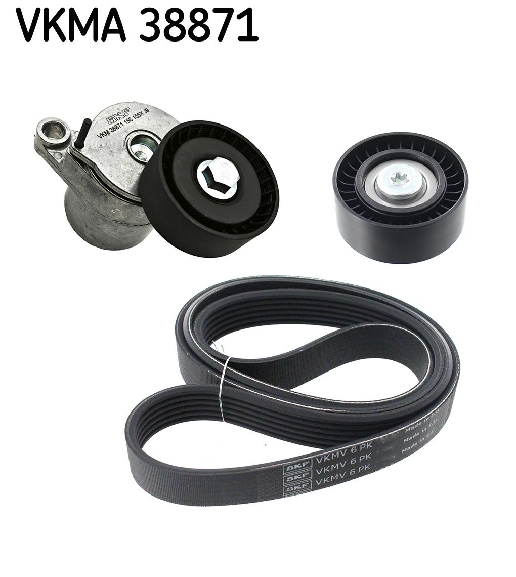 SKF VKMA 38871 V-ribbed belt set