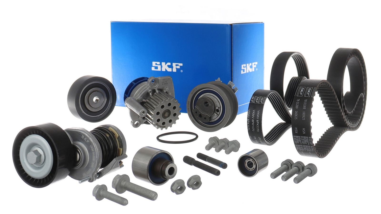 Water Pump + Timing/V-ribbed Belt Set-1