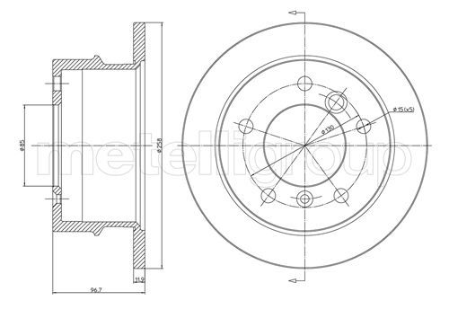 CIFAM 800-491 Brake disc