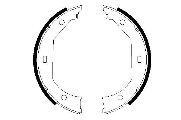 Brake Shoe Set, parking brake-4