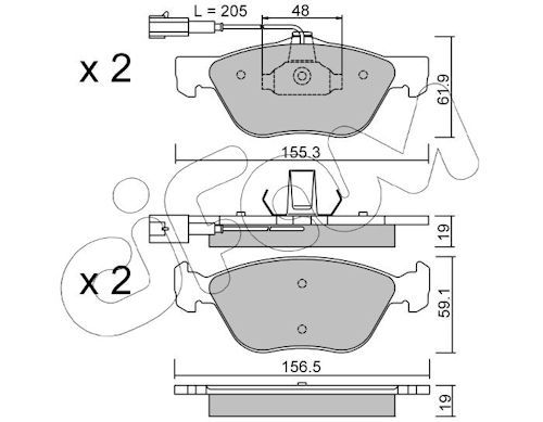 CIFAM 822-083-0 Brake pad set, disc brake