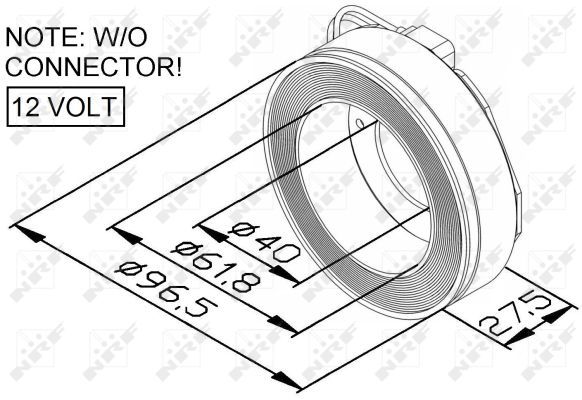 Coil, magnetic clutch (compressor)-4