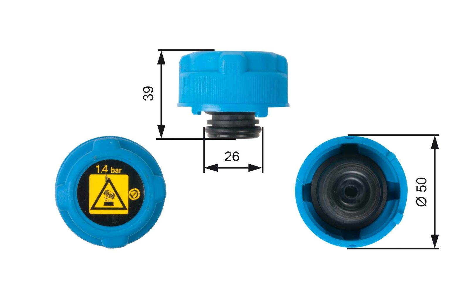 GATES RC216 Cap, coolant tank