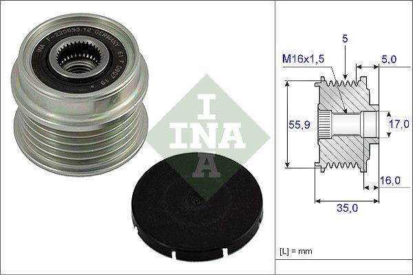SCHAEFFLER INA 535 0004 10 Alternator freewheel clutch