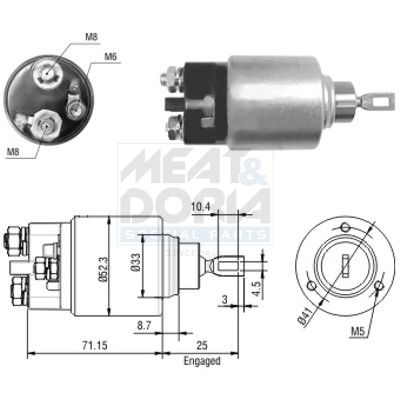 MEAT & DORIA 46044 Solenoid switch, starter