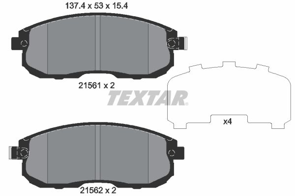 TEXTAR 2156203 Brake pad set, disc brake