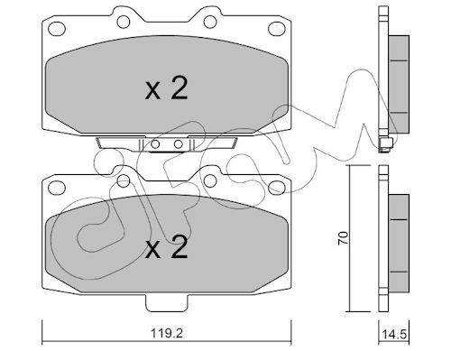 CIFAM 822-413-0 Brake pad set, disc brake