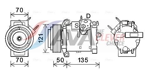 AVA CLEVER CHOICE JEAK066 Compressor, air conditioning