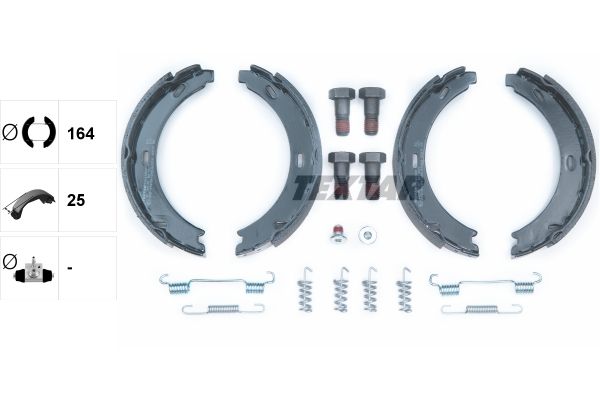 TEXTAR 91044500 Brake shoe set, parking brake