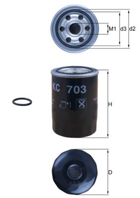 KNECHT KC 703D Fuel filter