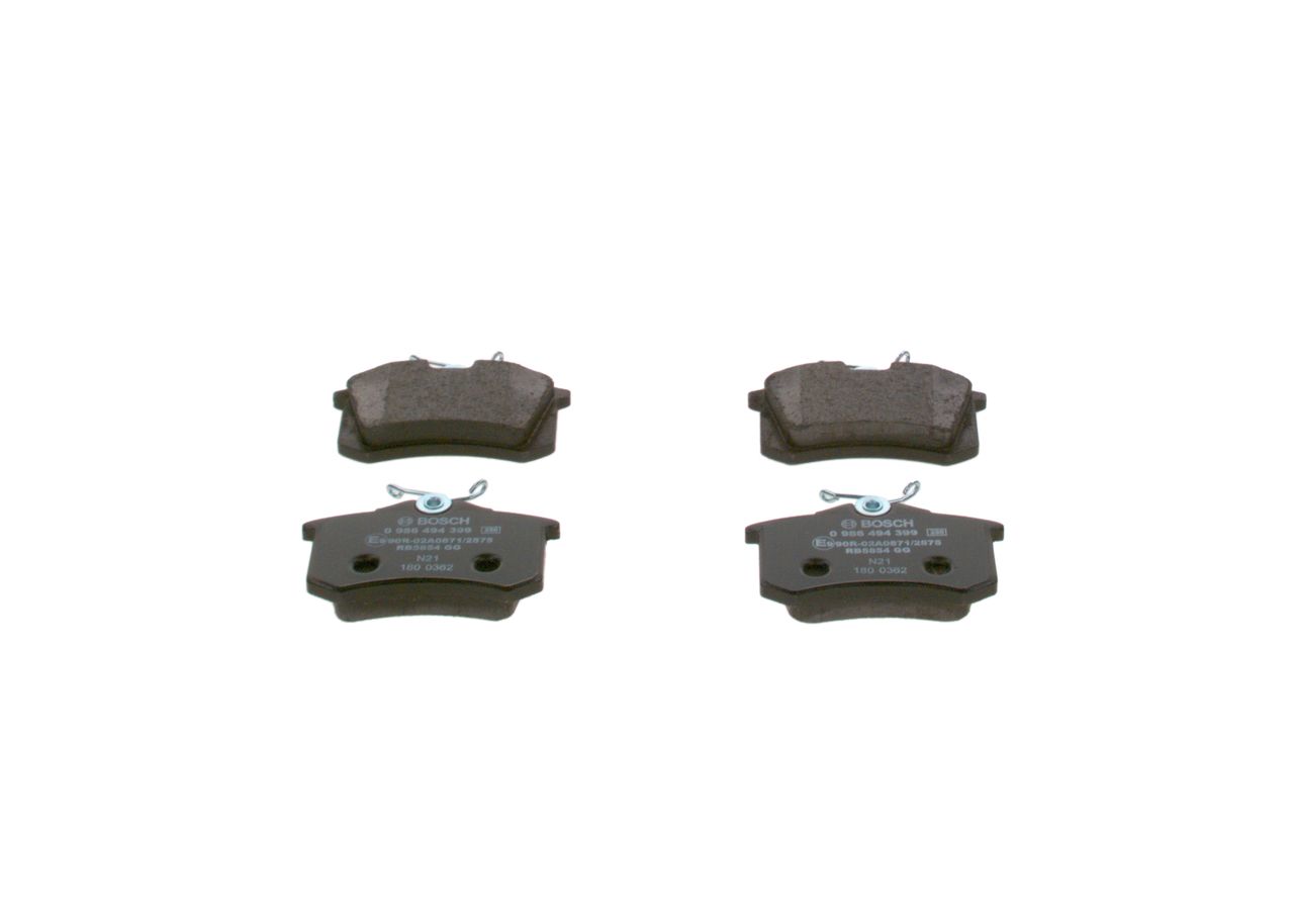 BOSCH 0 986 494 399 Stabdžių trinkelių rinkinys, diskinis stabdys