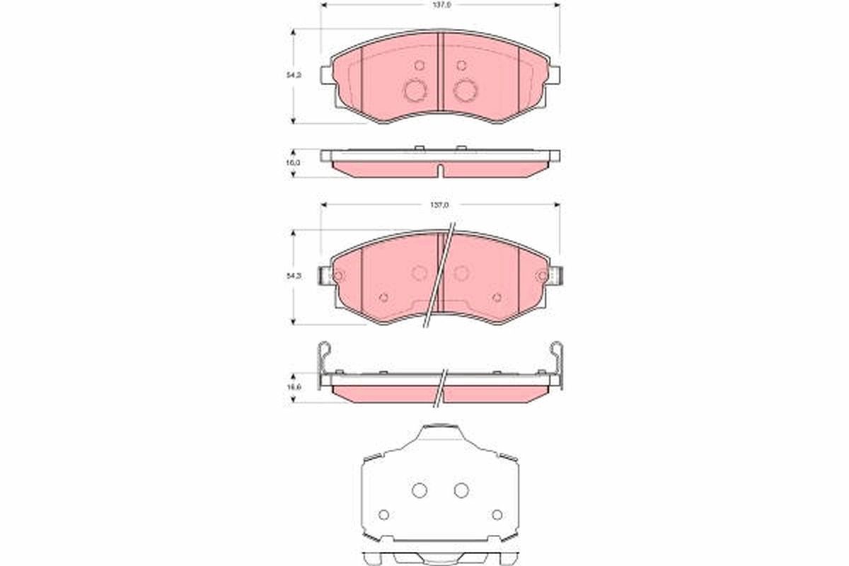 TRW GDB3365 Brake pad set, disc brake