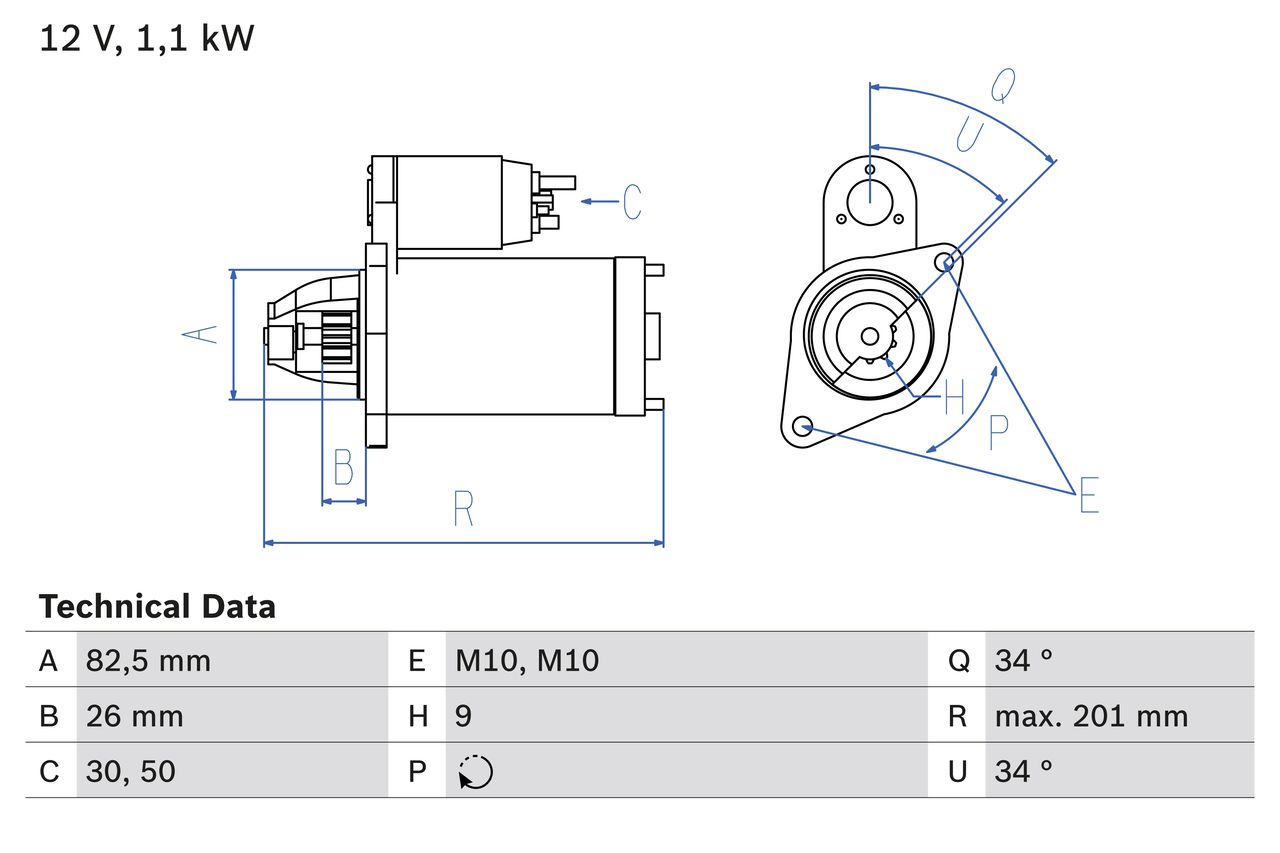 BOSCH 0 986 018 850 Starter