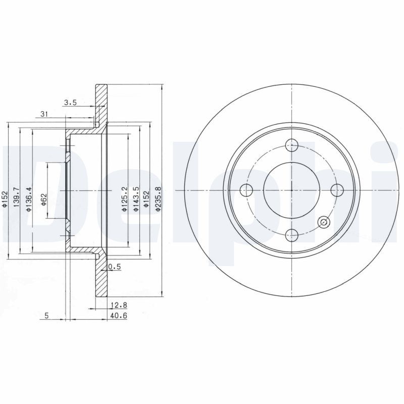 DELPHI BG2910 Brake disc