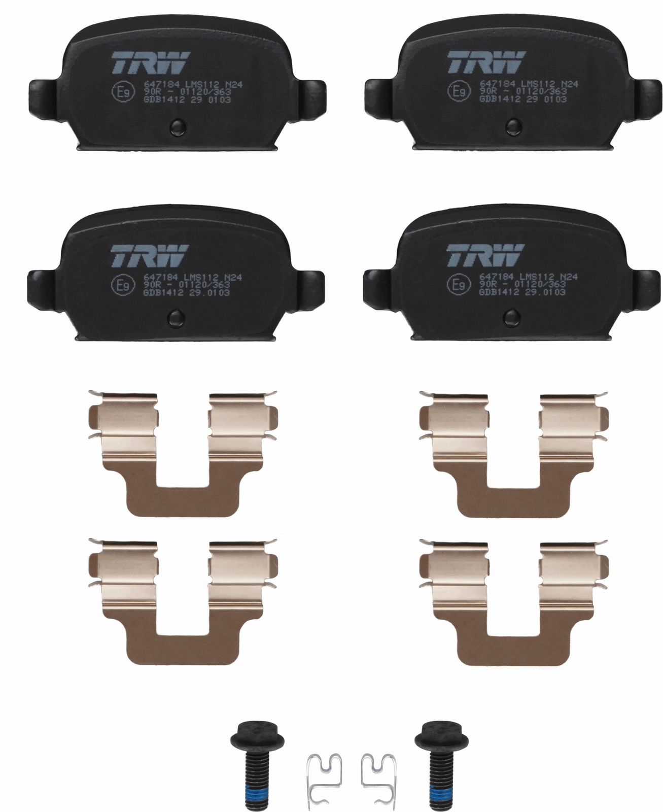 TRW GDB1412 Brake pad set, disc brake