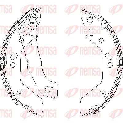 REMSA 4140.00 Brake shoe