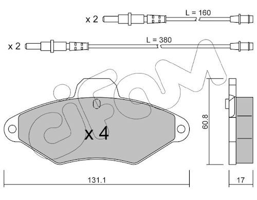 CIFAM 822-144-0 Brake pad set, disc brake
